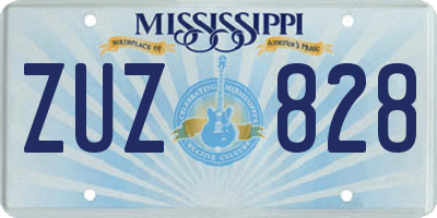 MS license plate ZUZ828