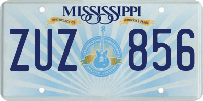 MS license plate ZUZ856