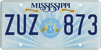 MS license plate ZUZ873