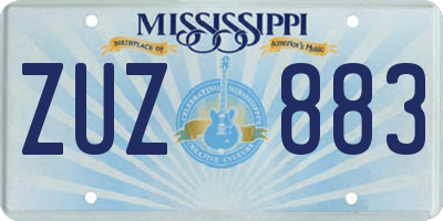 MS license plate ZUZ883
