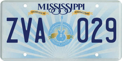 MS license plate ZVA029