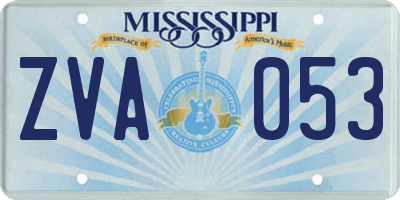 MS license plate ZVA053