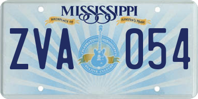 MS license plate ZVA054