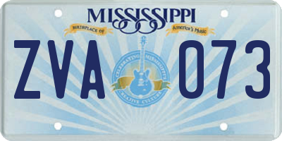 MS license plate ZVA073