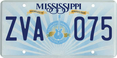 MS license plate ZVA075