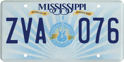 MS license plate ZVA076