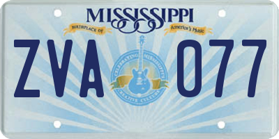 MS license plate ZVA077