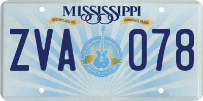 MS license plate ZVA078