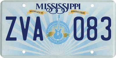 MS license plate ZVA083