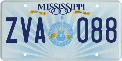 MS license plate ZVA088