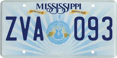 MS license plate ZVA093
