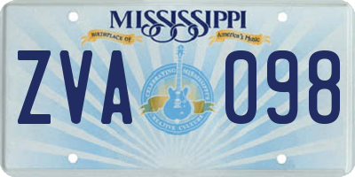 MS license plate ZVA098
