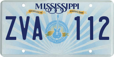MS license plate ZVA112