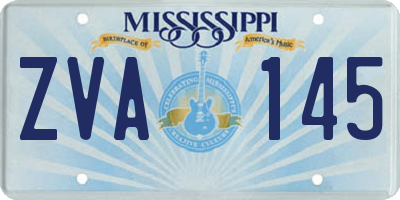 MS license plate ZVA145