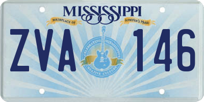 MS license plate ZVA146