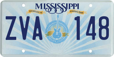 MS license plate ZVA148