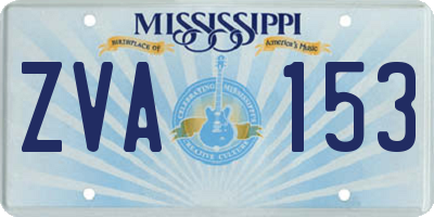 MS license plate ZVA153