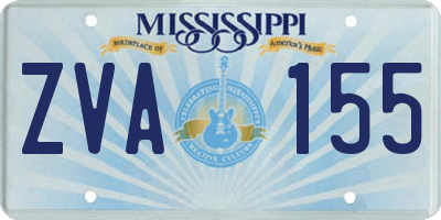 MS license plate ZVA155