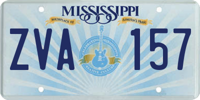 MS license plate ZVA157