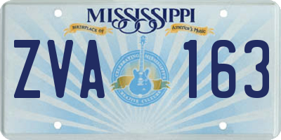 MS license plate ZVA163
