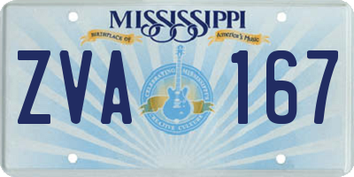 MS license plate ZVA167