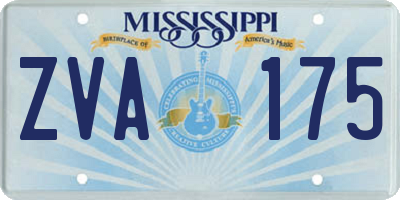 MS license plate ZVA175
