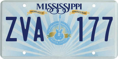 MS license plate ZVA177