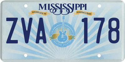 MS license plate ZVA178