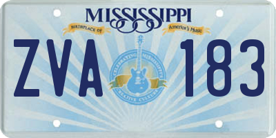MS license plate ZVA183