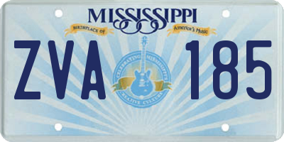 MS license plate ZVA185