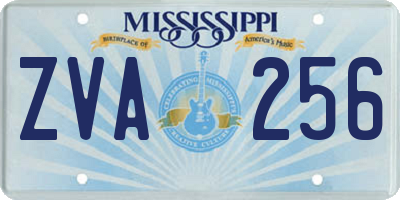 MS license plate ZVA256