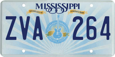 MS license plate ZVA264