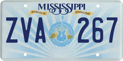 MS license plate ZVA267