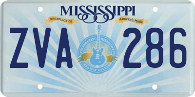 MS license plate ZVA286