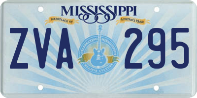 MS license plate ZVA295