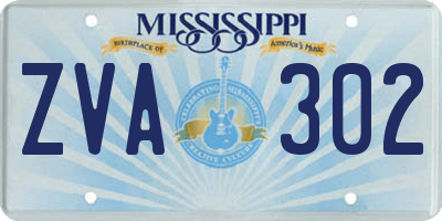 MS license plate ZVA302