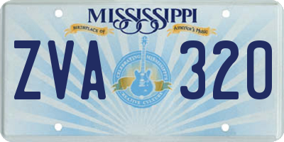 MS license plate ZVA320
