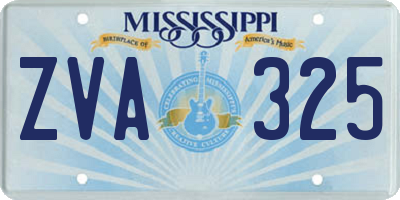 MS license plate ZVA325