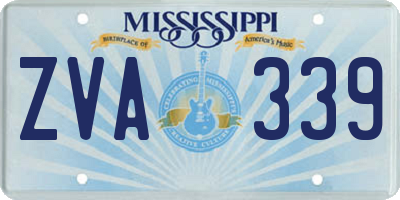 MS license plate ZVA339