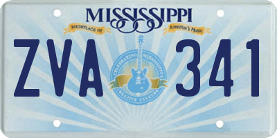 MS license plate ZVA341