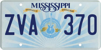 MS license plate ZVA370