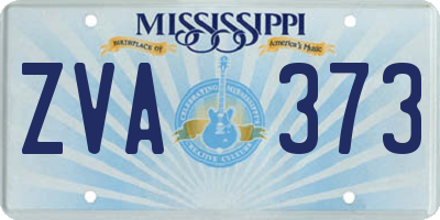 MS license plate ZVA373