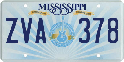 MS license plate ZVA378