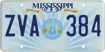 MS license plate ZVA384