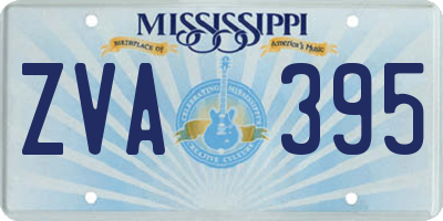MS license plate ZVA395