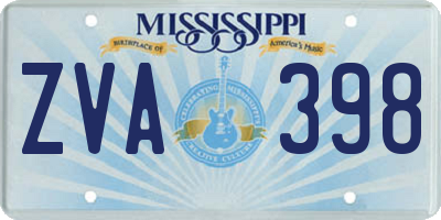 MS license plate ZVA398