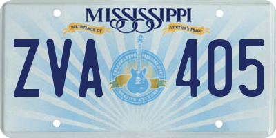 MS license plate ZVA405
