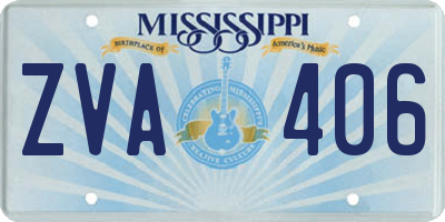 MS license plate ZVA406