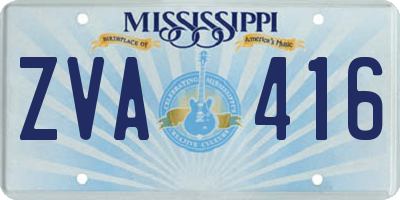 MS license plate ZVA416