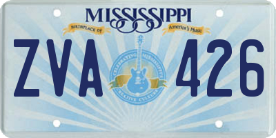 MS license plate ZVA426
